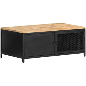 vidaXL Couchtisch 90x50x37 cm Raues Mango-Massivholz