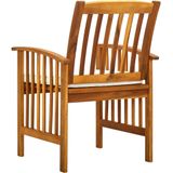 Garten-Essstühle 3 Stk. mit Kissen Massivholz Akazie Vidaxl