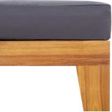 Modular-Fußhocker mit Dunkelgrauem Kissen Akazie Massivholz Vidaxl