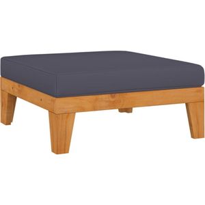 Modular-Fußhocker mit Dunkelgrauem Kissen Akazie Massivholz Vidaxl