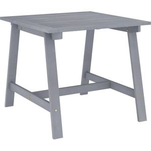 VidaXL Tuintafel 88x88x74 cm Massief Acaciahout Grijs