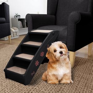 Vidaxl - Hundetreppe Klappbar Schwarz 62x40x49,5 cm