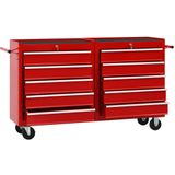 VidaXL-Gereedschapswagen-met-10-lade - taal-rood