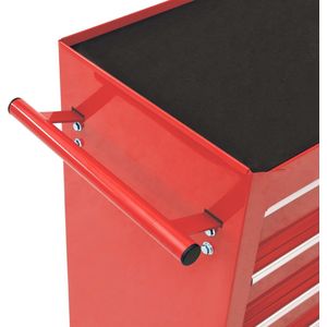 VidaXL-Gereedschapswagen-met-21-lade - taal-rood