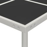 vidaXL Tuintafel 170x170x74,5 cm glas en staal