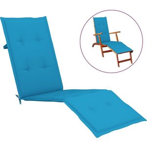 vidaXL Terrasstoelkussen (75+105)x50x4 cm blauw