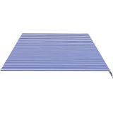 vidaXL Markisenbespannung Blau und Weiß 6x3,5 m