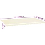 Vidaxl vervangingsdoek voor luifel 6x3,5 m crèmekleurig