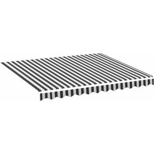 vidaXL - Vervangingsdoek - voor - luifel - 3x2,5 - m - antracietkleurig - en - wit