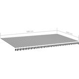 vidaXL Markisenbespannung Anthrazit und Weiß 6x3,5 m