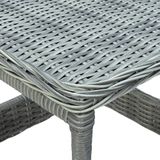 vidaXL Tuintafel 45x45x46,5 cm poly rattan lichtgrijs