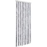 Haba - Vliegengordijn - Grijs en Wit - 100% Polypropyleen Chenille