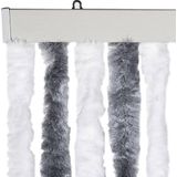 Haba - Vliegengordijn - Grijs en Wit - 100% Polypropyleen Chenille