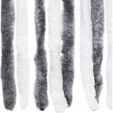 Haba - Vliegengordijn - Grijs en Wit - 100% Polypropyleen Chenille