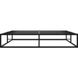 vidaXL Bedframe metaal zwart 180x200 cm