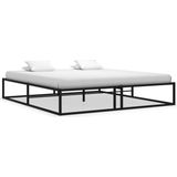 vidaXL Bedframe metaal zwart 180x200 cm