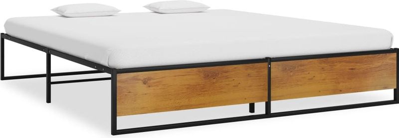Bettgestell Schwarz Metall 140x200 cm Vidaxl