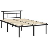 vidaXL Bedframe metaal zwart 120x200 cm