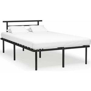 vidaXL Bedframe metaal zwart 120x200 cm