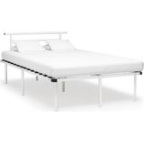 vidaXL Bedframe metaal wit 120x200 cm