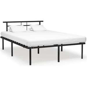 VidaXL Bedframe Metaal Zwart 140x200 cm