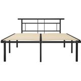 Bettgestell Schwarz Metall 160x200 cm Vidaxl