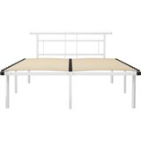 vidaXL Bedframe metaal wit 160x200 cm