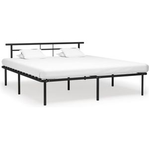 vidaXL Bedframe metaal zwart 180x200 cm