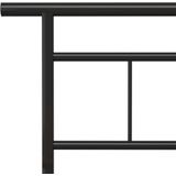 vidaXL Bedframe metaal zwart 200x200 cm