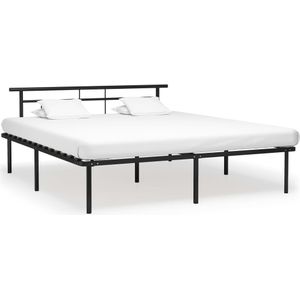 vidaXL Bedframe metaal zwart 200x200 cm