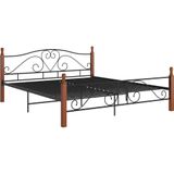 VidaXL Bedframe Metaal Zwart 180x200 cm