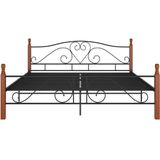 VidaXL Bedframe Metaal Zwart 180x200 cm