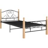 VidaXL Bedframe Metaal Zwart 90x200 cm