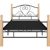 vidaXL - Bedframe - metaal - zwartx200 - cm