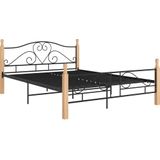 vidaXL Bedframe metaal zwart 140x200 cm