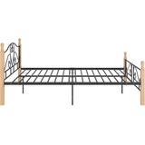 vidaXL Bedframe metaal zwart 140x200 cm