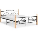 vidaXL Bedframe metaal zwart 140x200 cm