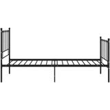 VidaXL Bedframe Metaal Zwart 100x200 cm