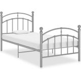 VidaXL Bedframe Metaal Grijs 90x200 cm