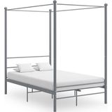 VidaXL Hemelbedframe Metaal Grijs 140x200 cm