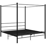 vidaXL Hemelbedframe metaal zwart 180x200 cm