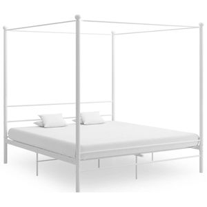 Himmelbett Weiß Metall 200x200 cm Vidaxl