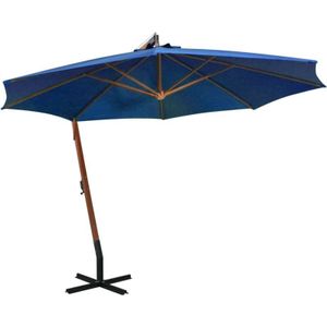 vidaXL-Zweefparasol-met-paal-3,5x2,9-m-massief-vurenhout-azuurblauw