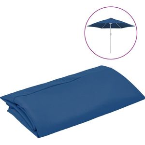 vidaXL Vervangingsdoek voor parasol 300 cm azuurblauw