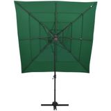 vidaXL-Parasol-4-laags-met-aluminium-paal-250x250-cm-groen