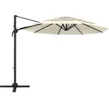 Sonnenschirm mit Aluminium-Mast 4-lagig Sandfarben 3x3 m Vidaxl