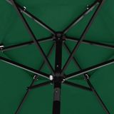 vidaXL-Parasol-3-laags-met-aluminium-paal-2,5-m-groen