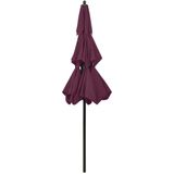 vidaXL Sonnenschirm mit Aluminium-Mast 3-lagig Bordeauxrot 2,5 m