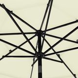 Sonnenschirm mit Aluminium-Mast 3-lagig Sandfarbe 3 m Vidaxl