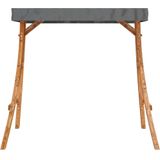 Schaukelgestell mit Dach Anthrazit Bugholz mit Teak-Finish Vidaxl